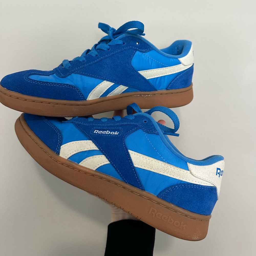 Reebok Bright Blue Sneakers with White Stripes